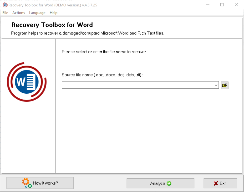 Recovery Toolbox for Word